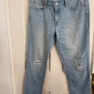 Light Blue Distressed Women Jeans
